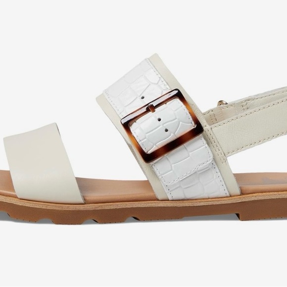 Sorel Ella III Slingback in White/Cream Leather - Picture 8 of 10